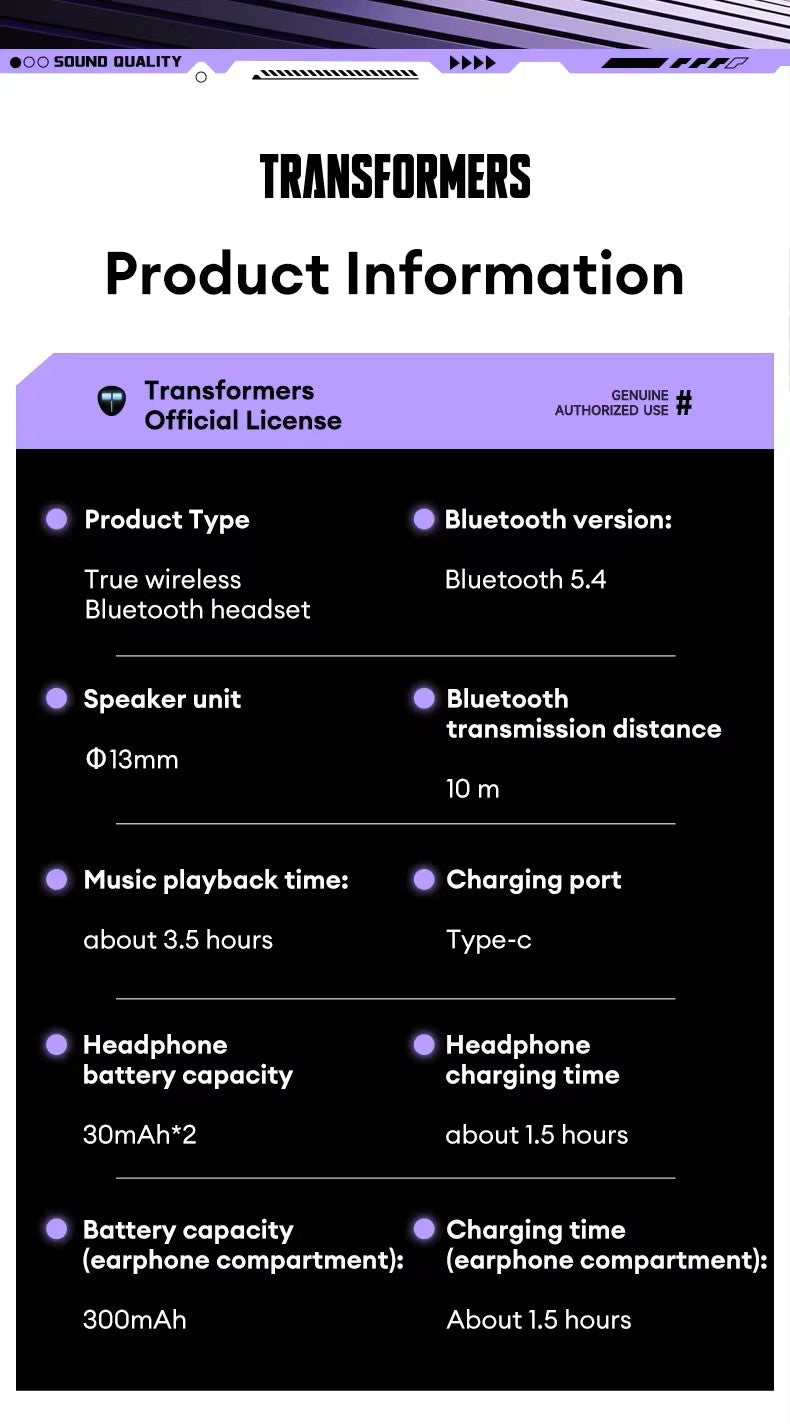 Transformers Edition Bluetooth Earbuds